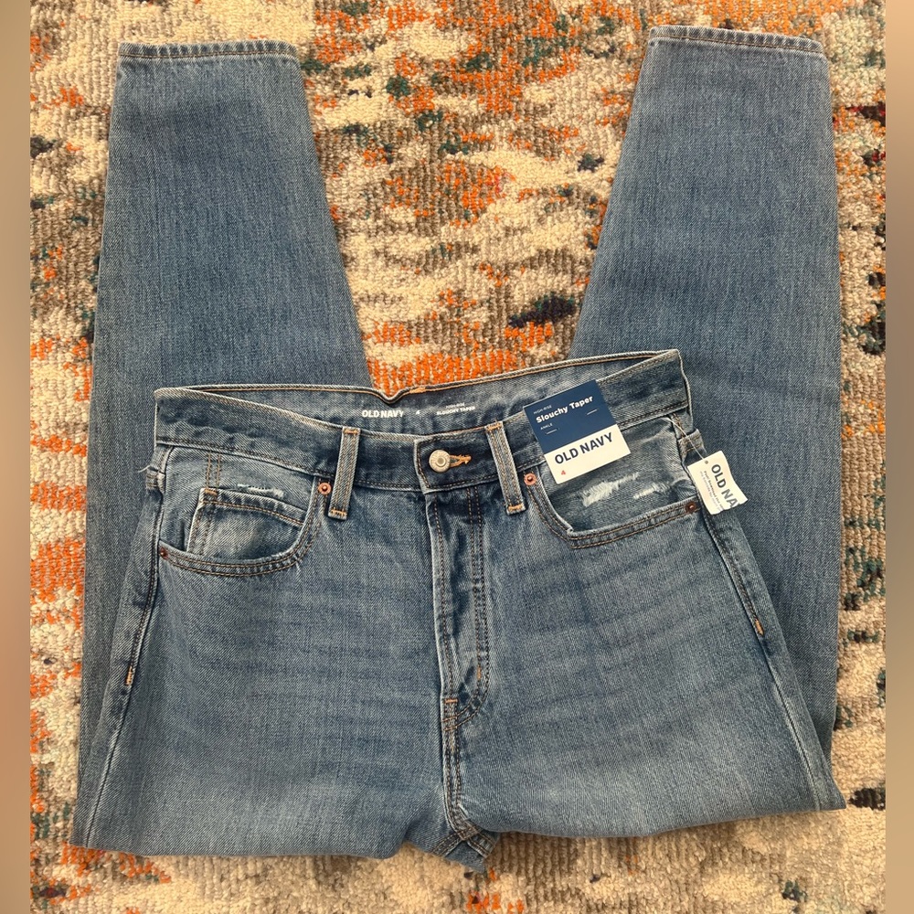 Old Navy High Rise Slouchy Taper Ankle Jean Size 4 NWT